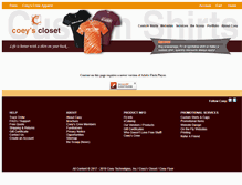 Tablet Screenshot of coeyscloset.com